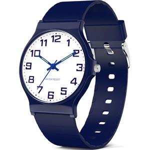 TENOCK Orologio analogico bambini 30m sottile morbido leggibile sportivo 5-15 anni regalo compleanno