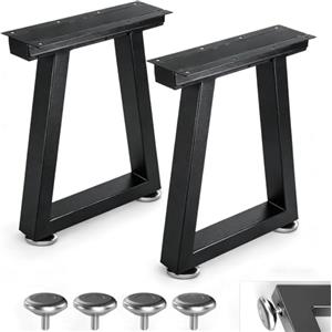 Likapop 36" Gambe per Mobili in Metallo,Tipo T,set da 2c91x45cm, nero | Acciaio resistente, antiruggine, antiscivolo, portata 800lb, minimalista, per soggiorno, tavolo rustico, banco da lavoro