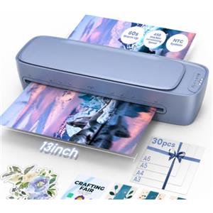 Ablemark plastificatrice A3, a caldo e a freddo, 60 s e 370 mm/min (Blu) | Per proteggere documenti e materiali a casa, a scuola o in ufficio; confezione pronta per iniziare.