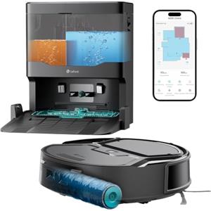 Lefant M210 Omni Mini Robot Aspirapolvere Lavapavimenti con Rullo 20.000 Pa | Rullo Autopulente, Acqua Pulita Continua, Base Multifunzione, Anti-Groviglio, 800ml, Ultra Sottile 85mm, WiFi 2.4G