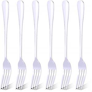 Qinglele Confezione da 6 Forchette in Acciaio Inox,Forchette da Tavola, 20,6 cm