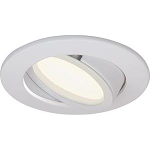 HCFEI 1x Faretti LED da Incasso Bianco per cartongesso, Orientabile con Porti Luce Bianco Caldo 5W Pari a 50W Dimmerabile Angolo a Fascio 120 Gradi AC 230V
