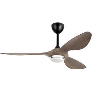 reiga Ventilatore da soffitto intelligente da 132 cm con luci e telecomando | ventilatore reversibile silenzioso con motore a corrente continua, moderno grigio scuro a 3 pale