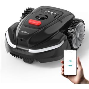 YARDCARE V3 Robot Tagliaerba Senza Filo Perimetrale, Navigazione Visiva AI, Rilevamento di oltre 150 Ostacoli, Controllo tramite App, Motore Brushless, 50 dB, Altezza di Taglio Regolabile
