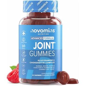 Novomins Articolazioni Gommose | Glucosamina e Condroitina Alta Potenza | Novomins | Curcuma, Vitamina D, E e C, Glucosamina Solfato e Condroitina | Integratori Articolazioni per Donne e Uomini | Scorta 1 Mese