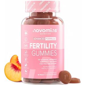 Novomins Integratori Fertilità Donna | 60 Gommose | 400 ug Acido Folico | Novomins | Vitamine Prenatali per Donne con Inositolo, Vitamina D, C, E, CoQ10 | Vitamine Concepimento Vegane e Senza Glutine per Donne