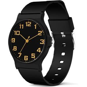 SOCICO Orologio analogico sportivo impermeabile 30m per bambini 5-15 anni | Fascia leggera per scuola e svago, antiurto, quadrante chiaro, sicuro per le attività quotidiane dei bambini