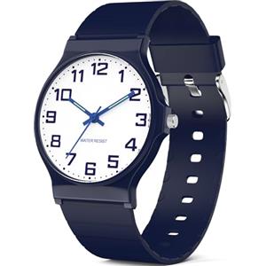 SOCICO Orologio analogico sportivo impermeabile 30m per bambini 5-15 anni | Fascia leggera per scuola e svago, antiurto, quadrante chiaro, sicuro per le attività quotidiane dei bambini