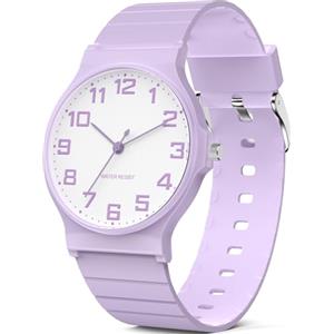 SOCICO Orologio analogico sportivo impermeabile 30m per bambini 5-15 anni | Fascia leggera per scuola e svago, antiurto, quadrante chiaro, sicuro per le attività quotidiane dei bambini