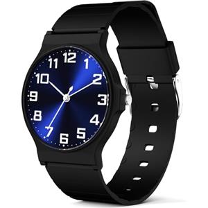 SOCICO Orologio analogico sportivo impermeabile 30m per bambini 5-15 anni | Fascia leggera per scuola e svago, antiurto, quadrante chiaro, sicuro per le attività quotidiane dei bambini