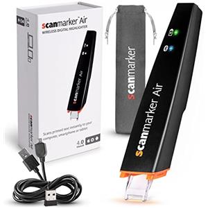 Scanmarker Air Penna Scanner e Penna Traduttore Multilingue | Penna Lettore per Dislessia, Studenti e Professionisti - Compatibile con Mac, Windows, iOS e Android | Nero
