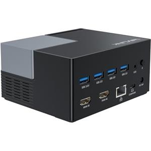 WAVLINK Dock, due monitor HDMI, supporto PD 100W | 4×USB 3.0, Ethernet Gigabit, audio, compatibile Mac/Windows e Dell/HP/Lenovo