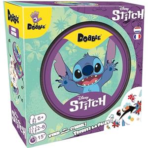Asmodee - DOBBLE: Stitch - Gioco da tavolo | Gioco di carte, velocità e osservazione - Gioco Famiglia e Bambini dai 6 Anni - 2 a 8 Giocatori - Versione Francese e