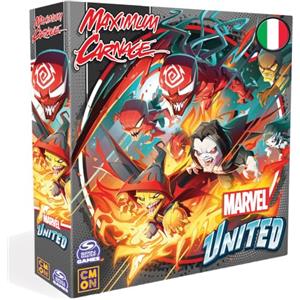 Asmodee - MARVEL UNITED: MAXIMUM CARNAGE - Espansione Gioco Marvel United | Gioco da Tavolo Strategico e Collaborativo a Tema Supereroi - 1-5 Giocatori - 10+ Anni - 45 Minuti - Edizione Italiana