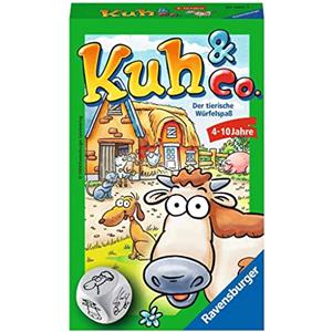 Ravensburger 23160 - Cow and Co, gioco regalo per 2-6 giocatori, gioco per bambini a partire dai 4 anni, gioco da viaggio da portare sempre con sé