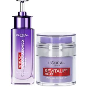 L'Oreal Paris L'Oréal Paris Revitalift Siero Viso Rimpolpante Anti-Rughe Idratante Illuminante PDRN 30ml + Crema Gel Rimpolpante Nutriente per la Pelle 50ml - 2 Trattamenti con Acido Ialuronico