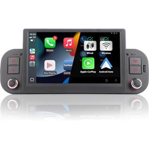 RYUIXPUL Autoradio 7" Linux per FIAT Panda 2013-2020,CarPlay Wireless e Android Auto | Avvio 3s,Plug & Play,Double Din touchscreen,Bluetooth,MirrorLink,EQ,FM,RDS,USB,SWC,Compatibile con Telecamera Retromarcia
