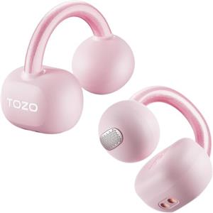 TOZO OpenEarRing Cuffie Bluetooth, 5.1g Ultraleggero e Comfort, LED Schermo | Cancellazione del Rumore delle Chiamate IA, ORIGX Acustica, EQs Regolazione, 40 Ore USB Tipo C,Ideale per Running e Fitness