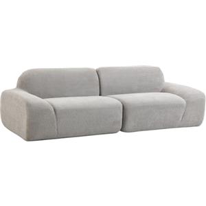 HOMCOM Divano 3 Posti Sofà 244 cm Senza Struttura Moderno Grigio Chiaro | Divano Modulare, Seduta Ampia, Imbottitura Spessa, Sofà Compresso in Ciniglia, per Salotto e Soggiorno