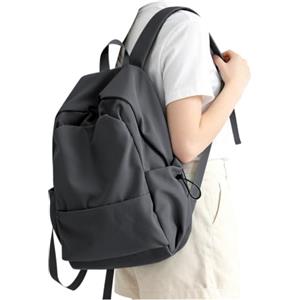 HYC00 Zaino Scuola Media Ragazza Zaino da Scuola Superiore Leggero Zainetto | Impermeabile Zaino Laptop Donna Zaino Università Casual Zaini Cartella per Scuola Viaggio Lavoro School Backpack,A-Grigio