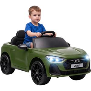 AIYAPLAY Macchina Elettrica per Bambini 12V Audi A5L con Telecomando, Verde | Batteria al Litio, Auto Elettrica per Bambini, 2 Motori, Telecomando, Sospensioni, Porte Apribili, Fari, Musica, 3-6 Anni