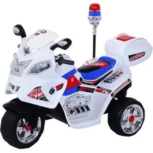 HOMCOM Moto Elettrica per Bambini 3-5 Anni 3 Ruote Musica 112×51×72.5cm | Motorino Elettrico Giocattolo, Velocità 3KM/h, Luci