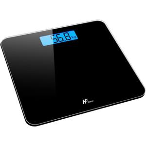 HomeFashion Bilancia Pesapersone elettronica digitale da bagno, piattaforma 28x28cm portata 180KG display retroilluminato controllo del peso