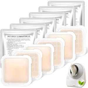 AMFUN Deodorante N50 per Toilette per Gatti, Deodorante per Lettiera Autopulente Pura Max/PURA MAX 2, Fragranza a Lunga Durata, Rimuove gli Odori di Urina e Feci Del Gatto (6 pezzi)