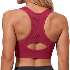 Leversic Top Palestra Donna Reggiseno Sportivo Donna con Spalline Larghe Regolabili Schiena Reggiseni Sportivi a Racerback Supporto Medio-Alto Running, Fitness, Yoga S-XL