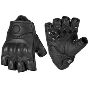 KEMIMOTO Guanti Moto a Dita Corte Uomo, Guanti Moto Estivi in Pelle Antiscivolo con Design a Cuciture Esterne, Adatti per Motociclo, Scooter, Ciclomotori, Quad, ATV