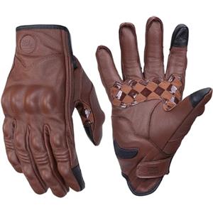 KEMIMOTO Guanti Moto Uomo, Guanti Moto in Pelle Touchscreen con Paranocche Rigido, Ideali per Motocross, Scooter, Ciclomotori, Quad, ATV