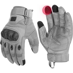 KEMIMOTO Guanti Moto, Guanti Tattici con Nocche Dure Guanti Tattici Uomo Donna Guanti Touchscreen Sport per Moto Equitazione Tiro Arrampicata Combattimento
