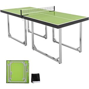 HOMCOM Tavolo da Ping Pong Pieghevole per Interni 182x91 cm | Tavolo Ping Pong con Rete, Montaggio Non Richiesto