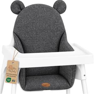 Totsy Baby Cuscino per seggiolone pappa bambino pieghevole riduttore coprisedile | sostegno per Ikea Antilop pappa bimbo idrorepellente fatto a mano antiscivolo imbottito morbido Grigio