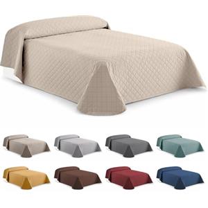 EasyCosy Copriletto Matrimoniale 250x260 Trapuntino Rombi Avorio | Copriletto trapuntato leggero, morbido e traspirante. Ideale per estate e mezza stagione, certificato OEKO-TEX®.