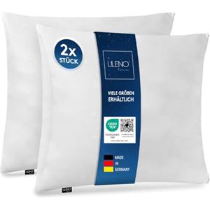 LILENO HOME Cuscino in microfibra, 80 x 80 cm, deluxe (imbottitura da 1200 g), lavabile fino a 95 gradi, con chiusura lampo, cuscino 80 x 80 cm come imbottitura per cuscino per letto, cuscino