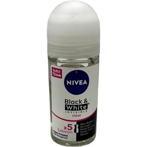 NIVEA Black & White Invisible Original Roll-on in confezione da 6 (6 x 50 ml), antitraspirante per una pelle morbida con fragranza, deodorante roll on per proteggere i vestiti