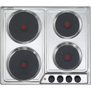 Delonghi De'Longhi FFI 46 ER piano cottura Acciaio inossidabile Da incasso 60 cm Piastra sigillata 4 Fornello(i)
