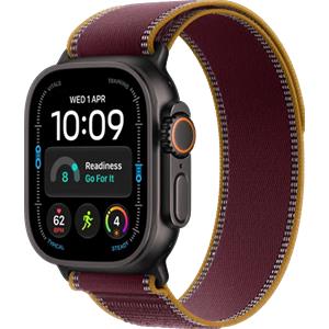 APPLE Watch Apple Watch Ultra 4 (2026) 5G 49mm Black Titanium Case with Burgundy Trail Loop M/L - Burgundy