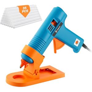 DEKOPRO Pistola Colla a Caldo 150W: DEKOPRO Pistola Colla a Caldo con 35 Pezzi 11mm x 140mm, Regolazione della Temperatura a 5 Livelli, Per Appassionati del Fai-Da-Te, Arte e Artigianato in Casa e in Ufficio
