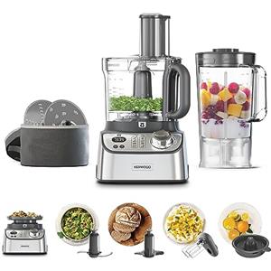 Kenwood FDM71.450SS MultiPro Express Weigh Robot da Cucina con 8 Accessori Dedicati, Velocità Regolabile con Funzione Pulse, Bilancia Digitale Integrata, Capacità 3L, Argento