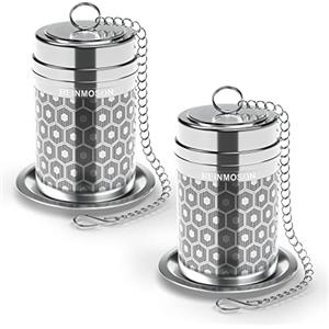 Reinmoson Infusore Grande per tisane acciaio inox 304, 5×7,1 cm infusore tè | Filtro per tisane a maglia extra fine,2 pezzi, colino per tisane, filtro te infusione adatto a teiera, tazza, mug e caraffa