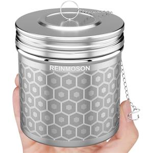 Reinmoson Infusore Extra Grande per tisane acciaio inox 304, 8,1 × 7,6 cm | Filtro per tisane a maglia extra fine, colino per tisane e infusore tè, filtro te infusione adatto a teiera e caraffa