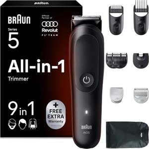 Braun Rifinitore All-in-One Series 5 | Rasoio Elettrico Barba E Capelli 9In1 Con Lama Ultra Affilata E Tecnologia SkinGuard Per Il Corpo