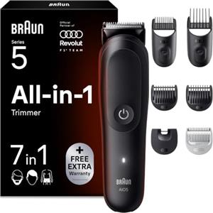 Braun All-in-One Series 5 | Rifinitore Tutto In Uno Senza Sforzo, Viso E Corpo Con Lama Ultra Affilata A Vita E Tecnologia SkinGuard Per Il Corpo
