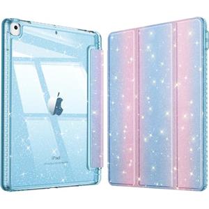 FINTIE Cover per iPad 9a/8a/7a Generazione 10,2 Pollici (2021/2020/2019) | con Portapenne - Antiurto Glittering Trasparente Cover Posteriore con Auto Sveglia/Sonno, (Y-Sunset Ombre)