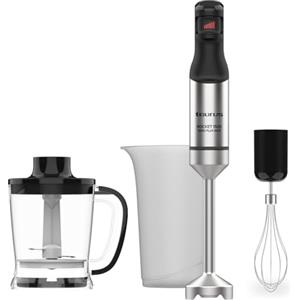 Taurus Frullatore a Immersione 1500w Multifunzione 3 in 1 Professionale | Mixer in Acciaio Inossidabile 20 Velocitá Antispruzzo con Frusta Tritatutto 1L e Misurino 700 ml - Rocket Nero Plus